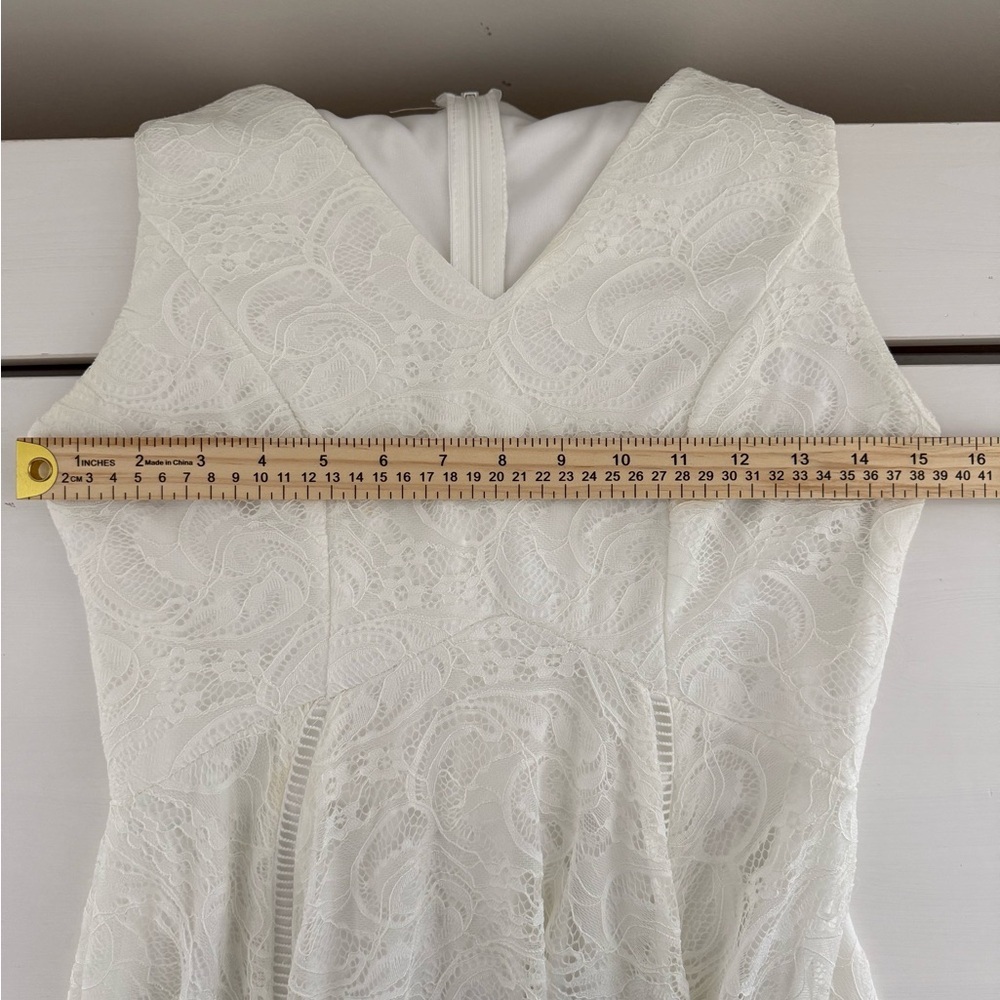 Bridesmay Women’s White Floral Lace Cocktail Dress Size S - Picture 6 of 8